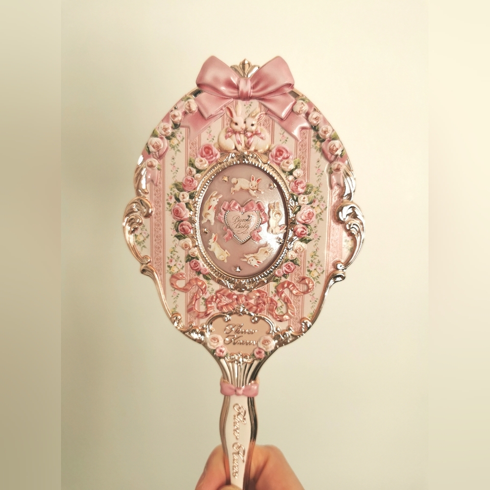 Flower Knows Bunny Garden Hand Mirror